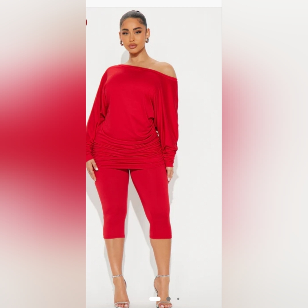Fashion Nova Red Lounge Set